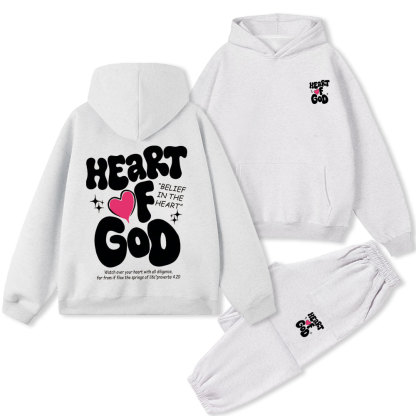 Heart Of God Christian Premium Fleece Hoodie Set