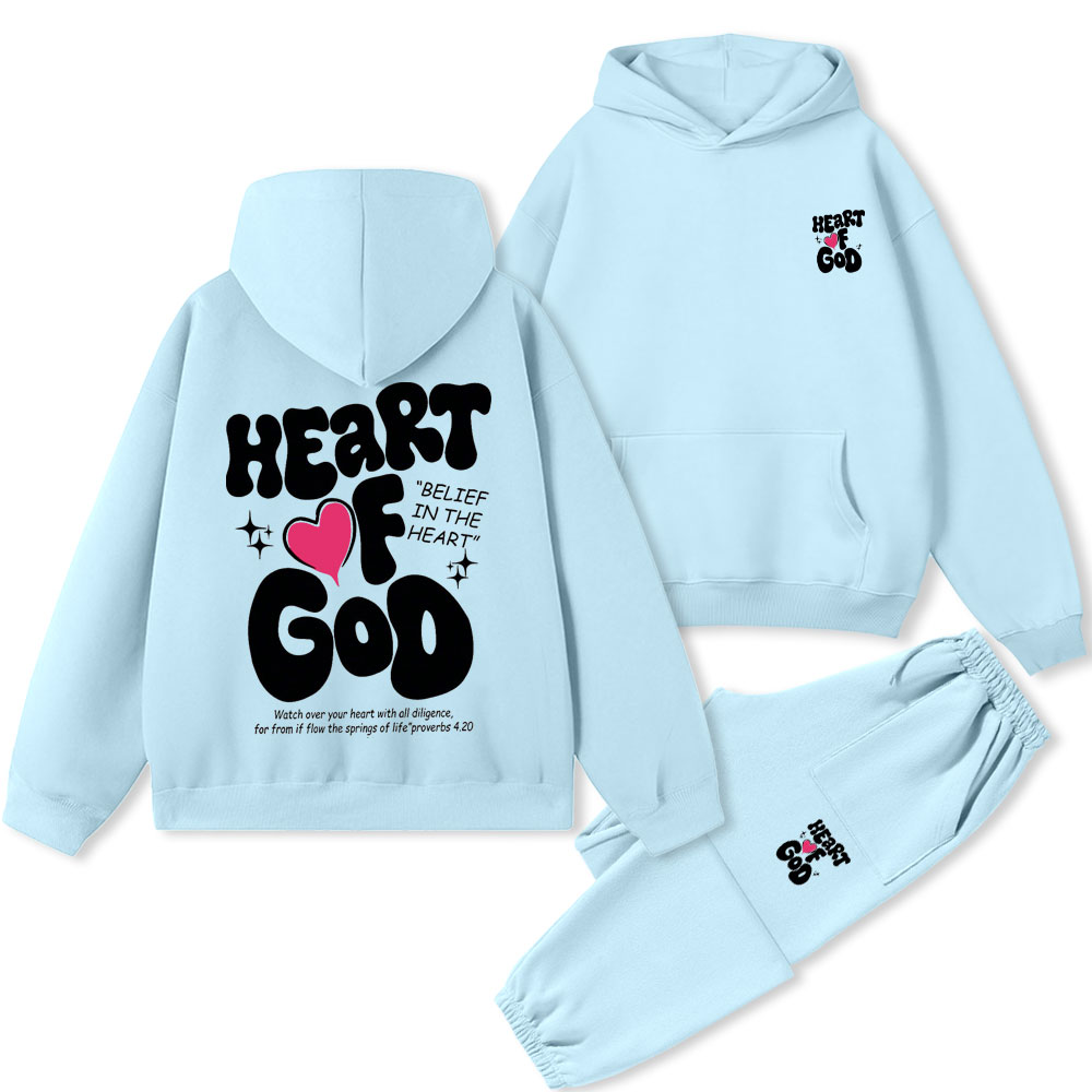 Heart Of God Christian Premium Fleece Hoodie Set