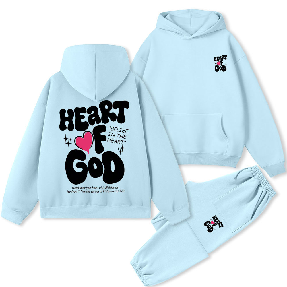 Heart Of God Christian Premium Fleece Hoodie Set