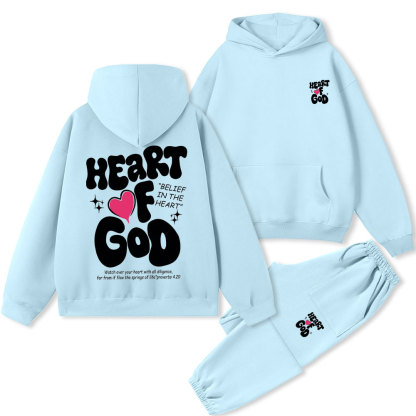 Heart Of God Christian Premium Fleece Hoodie Set