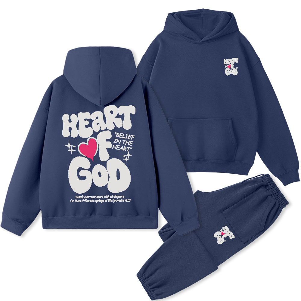 Heart Of God Christian Premium Fleece Hoodie Set
