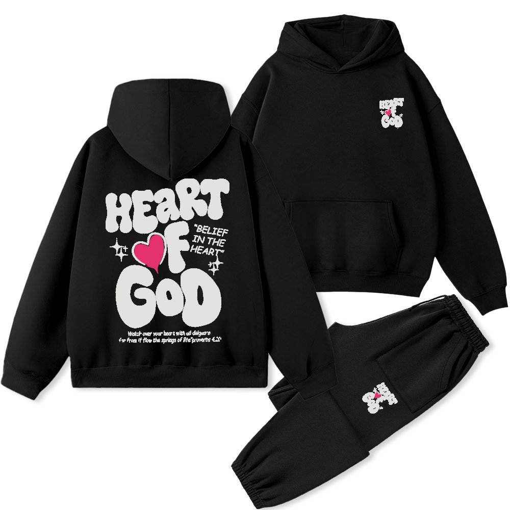 Heart Of God Christian Premium Fleece Hoodie Set