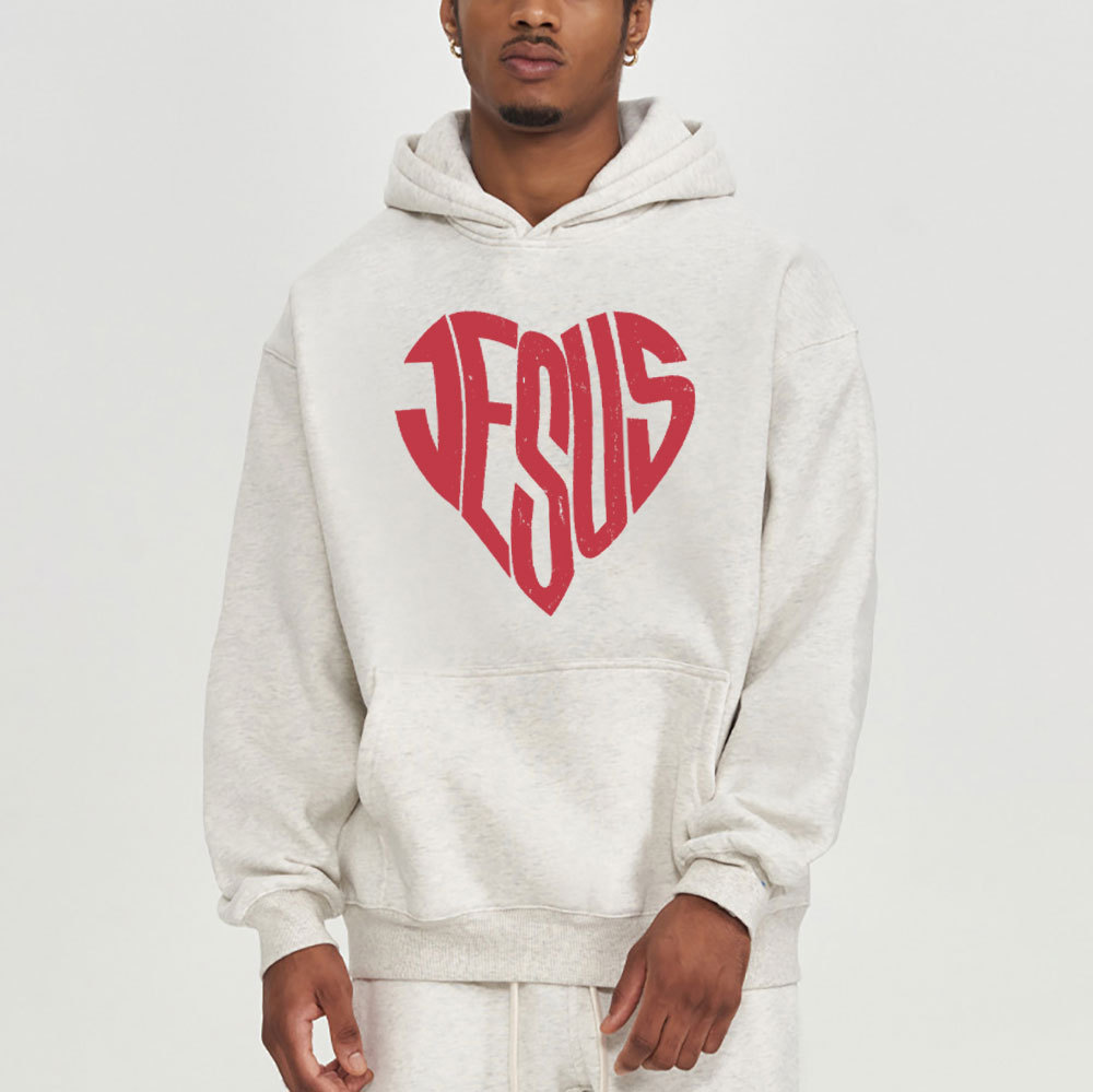 Heart Of Jesus Christian Fleece Hoodie Set