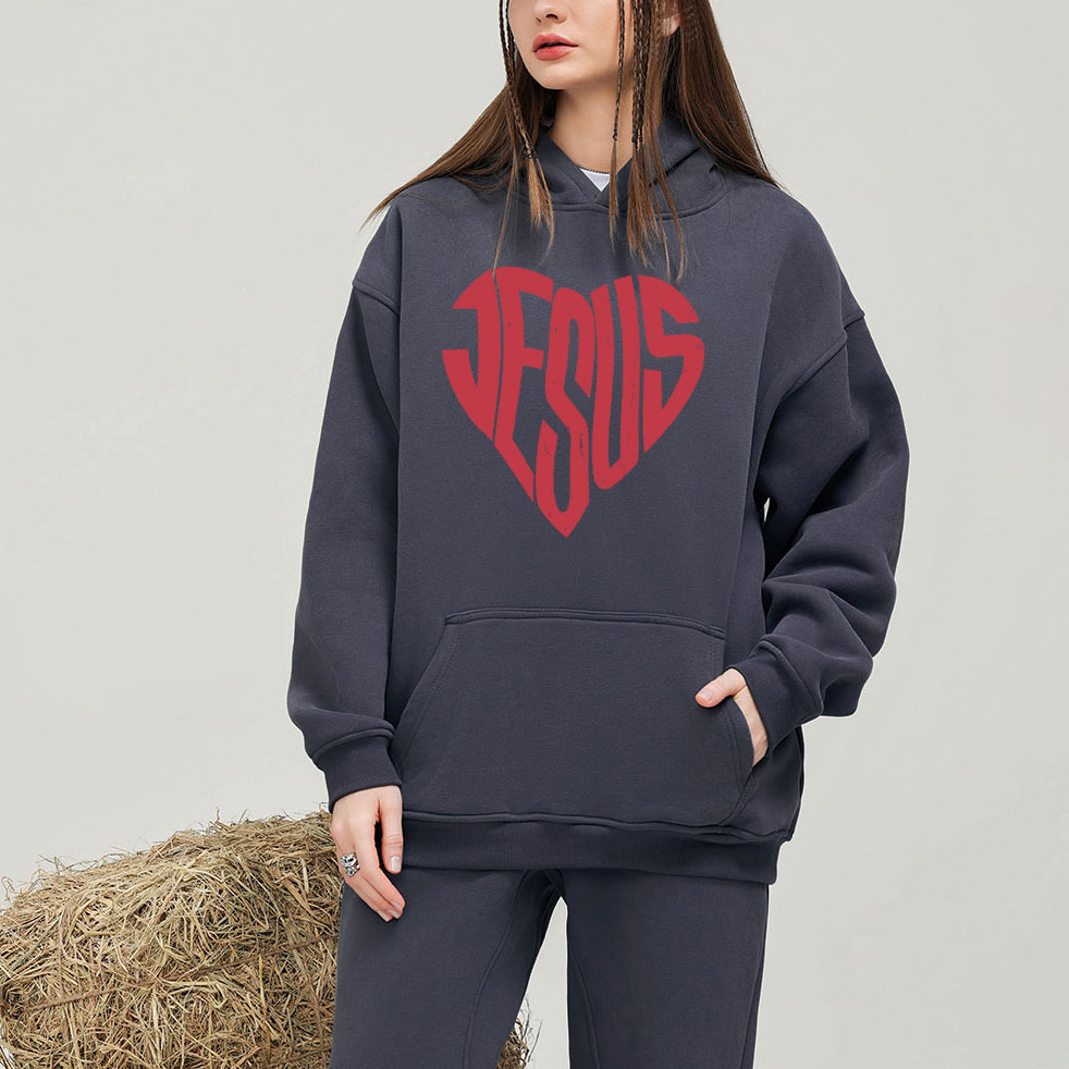 Heart Of Jesus Christian Fleece Hoodie Set