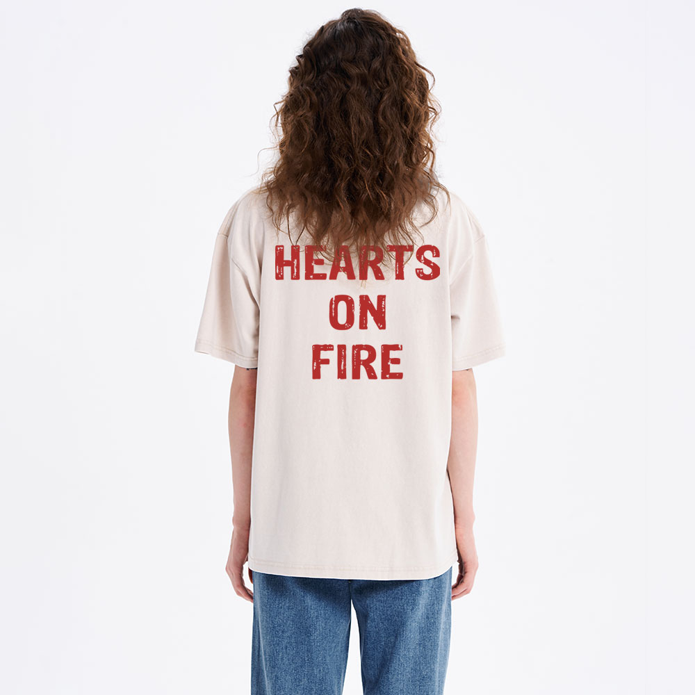 Hearts On Fire Christian Washed T-Shirt