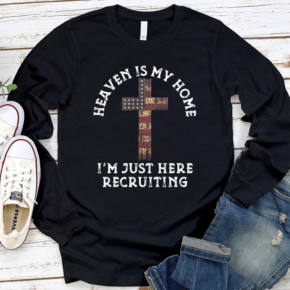 Heaven Is My Home Long Sleeve Christian T-Shirt