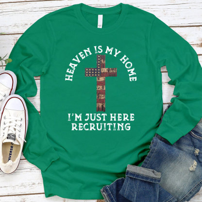Heaven Is My Home Long Sleeve Christian T-Shirt