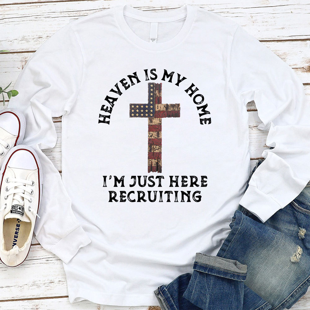 Heaven Is My Home Long Sleeve Christian T-Shirt