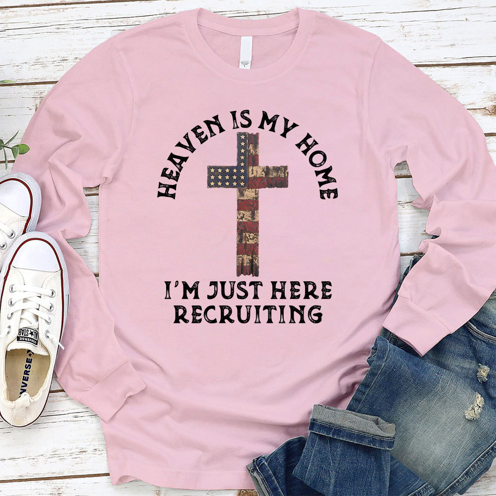 Heaven Is My Home Long Sleeve Christian T-Shirt