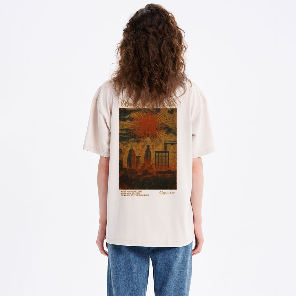 Heaven Meets Earth  Christian Washed T-Shirt