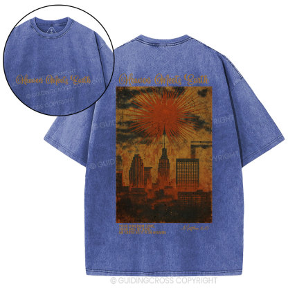 Heaven Meets Earth  Christian Washed T-Shirt