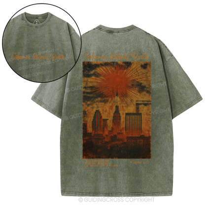 Heaven Meets Earth  Christian Washed T-Shirt
