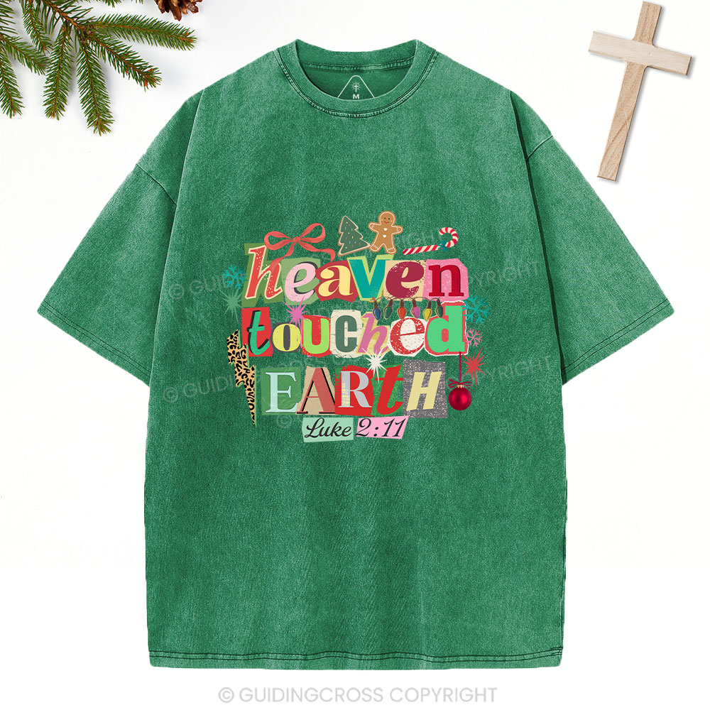 Heaven Touched Earth Christian Washed T-Shirt