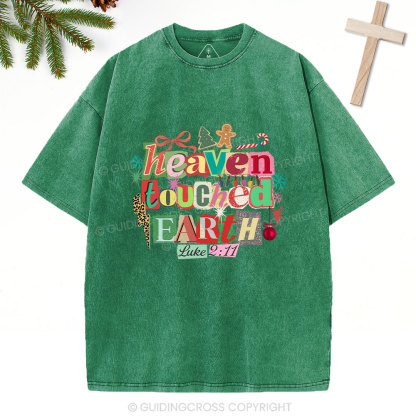 Heaven Touched Earth Christian Washed T-Shirt