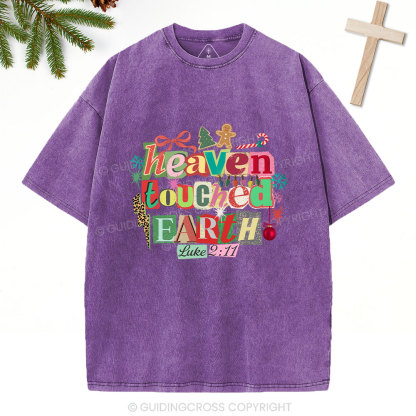 Heaven Touched Earth Christian Washed T-Shirt