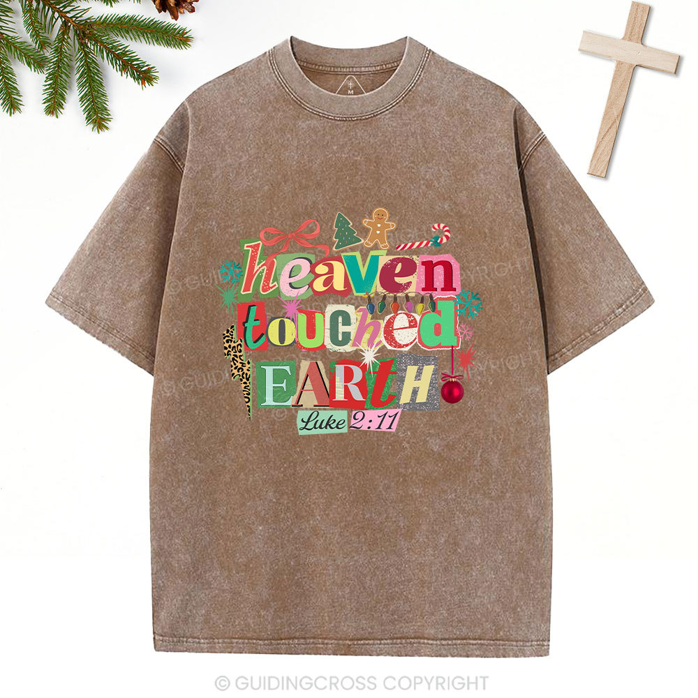 Heaven Touched Earth Christian Washed T-Shirt
