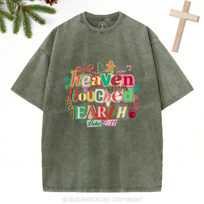 Heaven Touched Earth Christian Washed T-Shirt