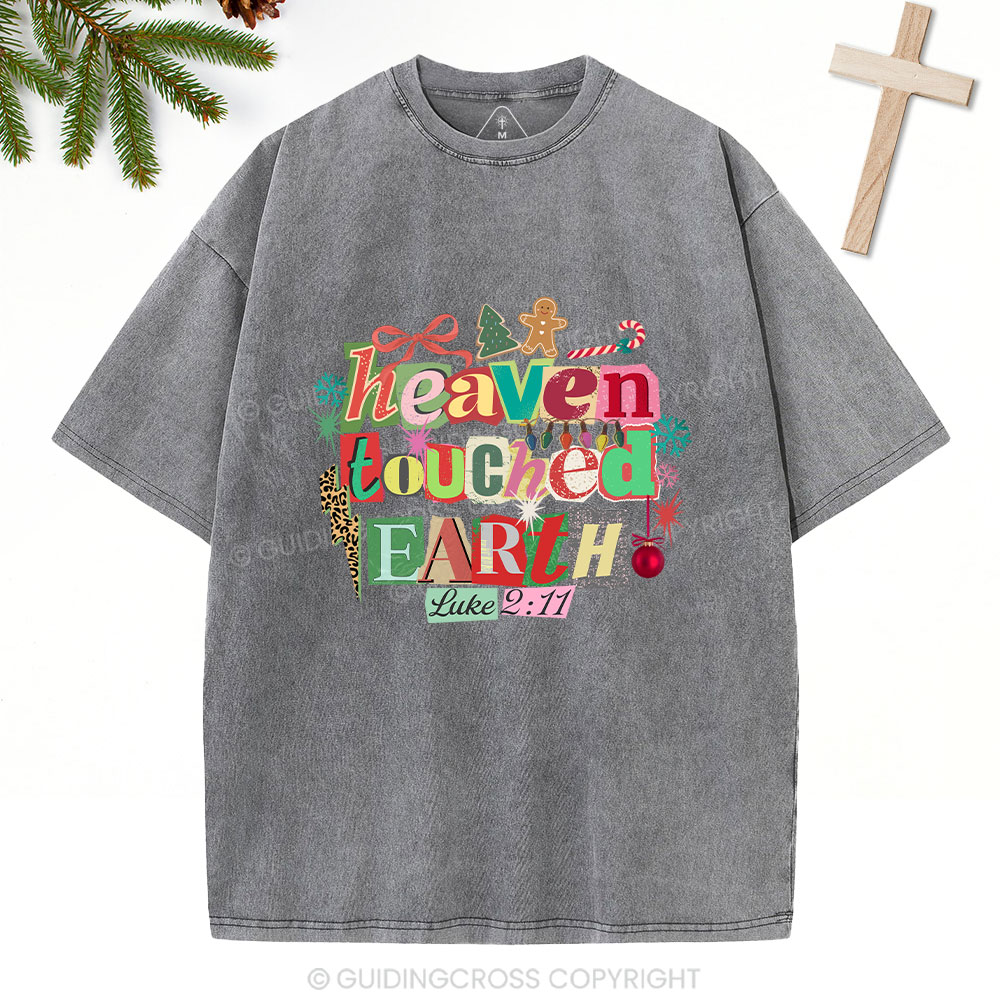 Heaven Touched Earth Christian Washed T-Shirt