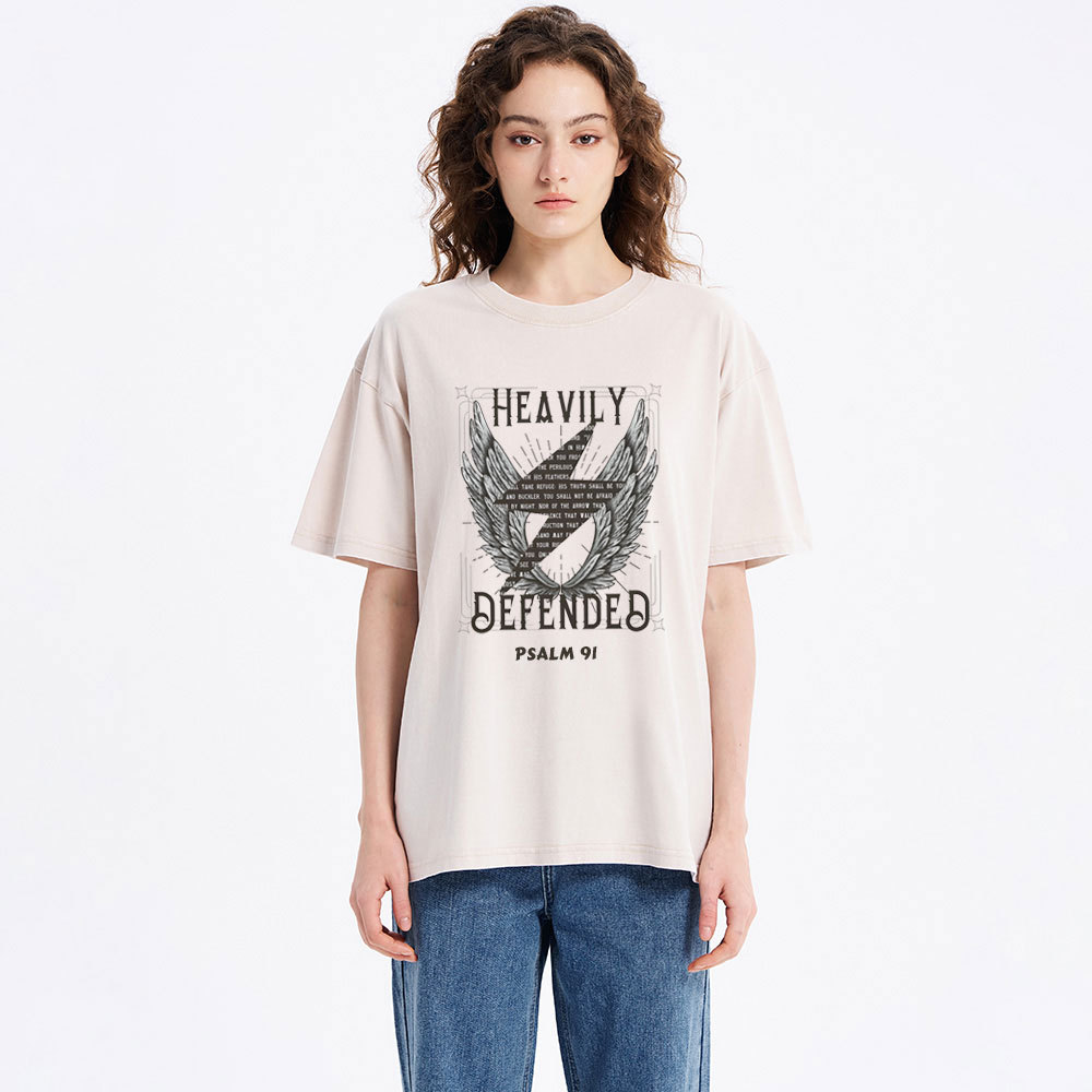 Heavily Defended Christian Washed T-Shirt