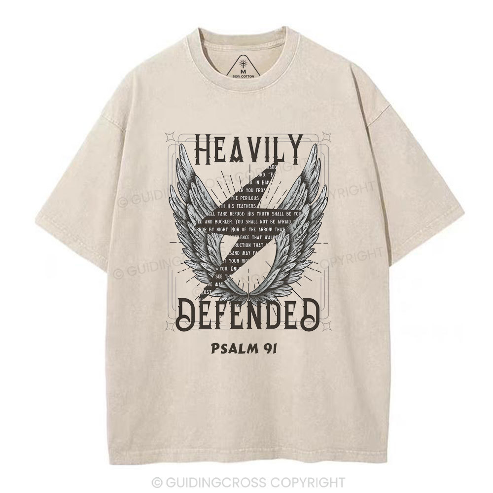 Heavily Defended Christian Washed T-Shirt