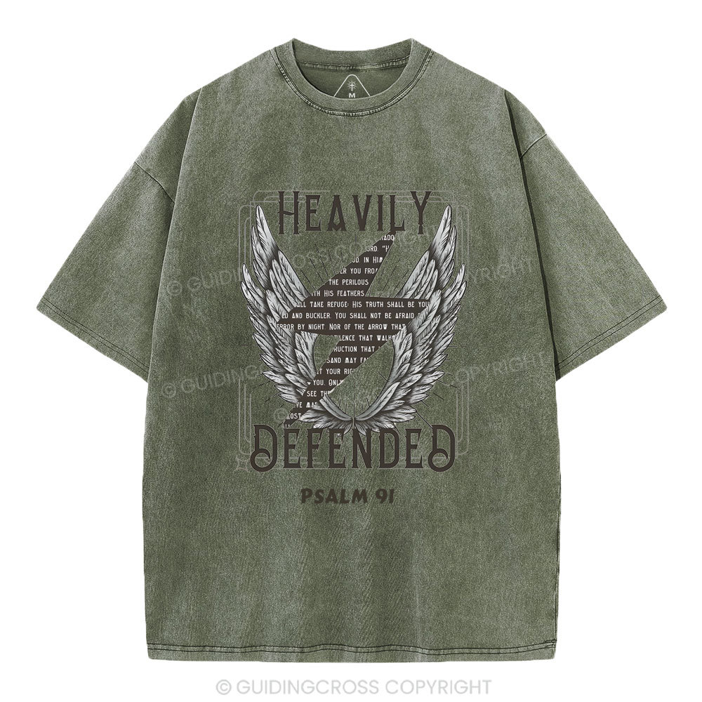 Heavily Defended Christian Washed T-Shirt