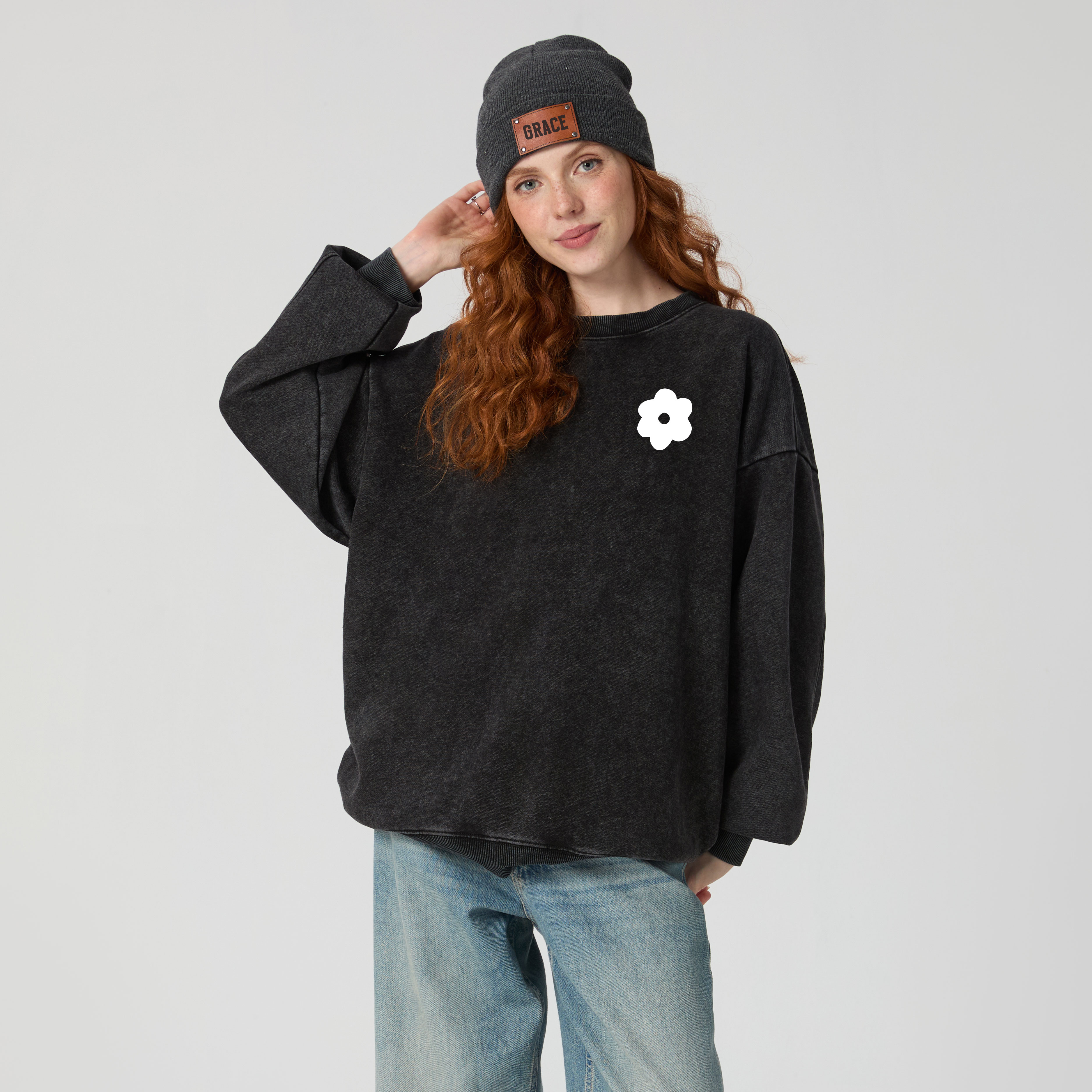 Heavy On Thank You God Christian Washed Sweatshirt