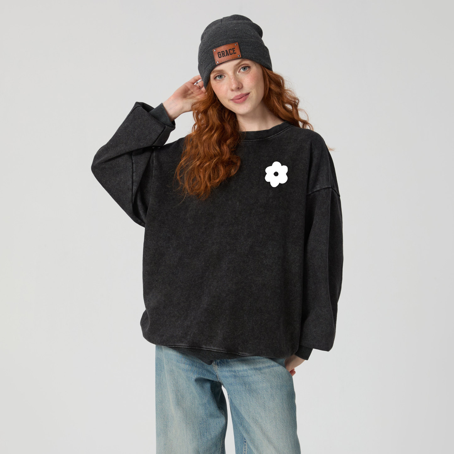 Heavy On Thank You God Christian Washed Sweatshirt