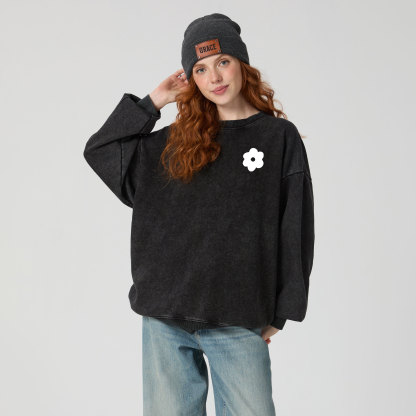 Heavy On Thank You God Christian Washed Sweatshirt