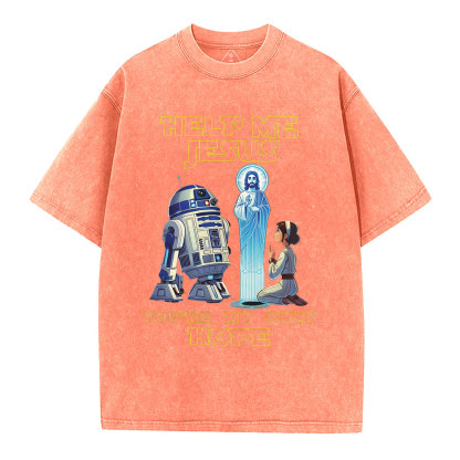 Help My Jesus You're My Only Hope Christian Washed T-Shirt