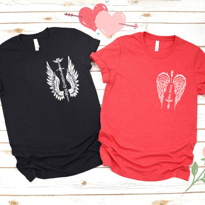 Her Guardian His Angel Christian T-Shirt