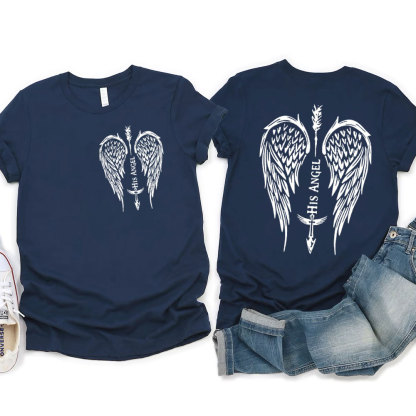 Her Guardian His Angel Christian T-Shirt