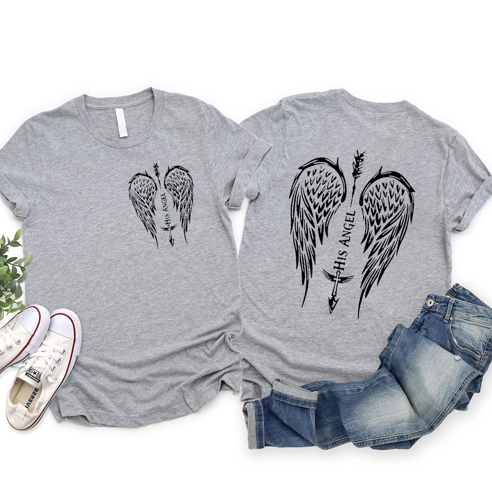 Her Guardian His Angel Christian T-Shirt