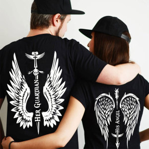 Image of Her Guardian His Angel Christian T-Shirt