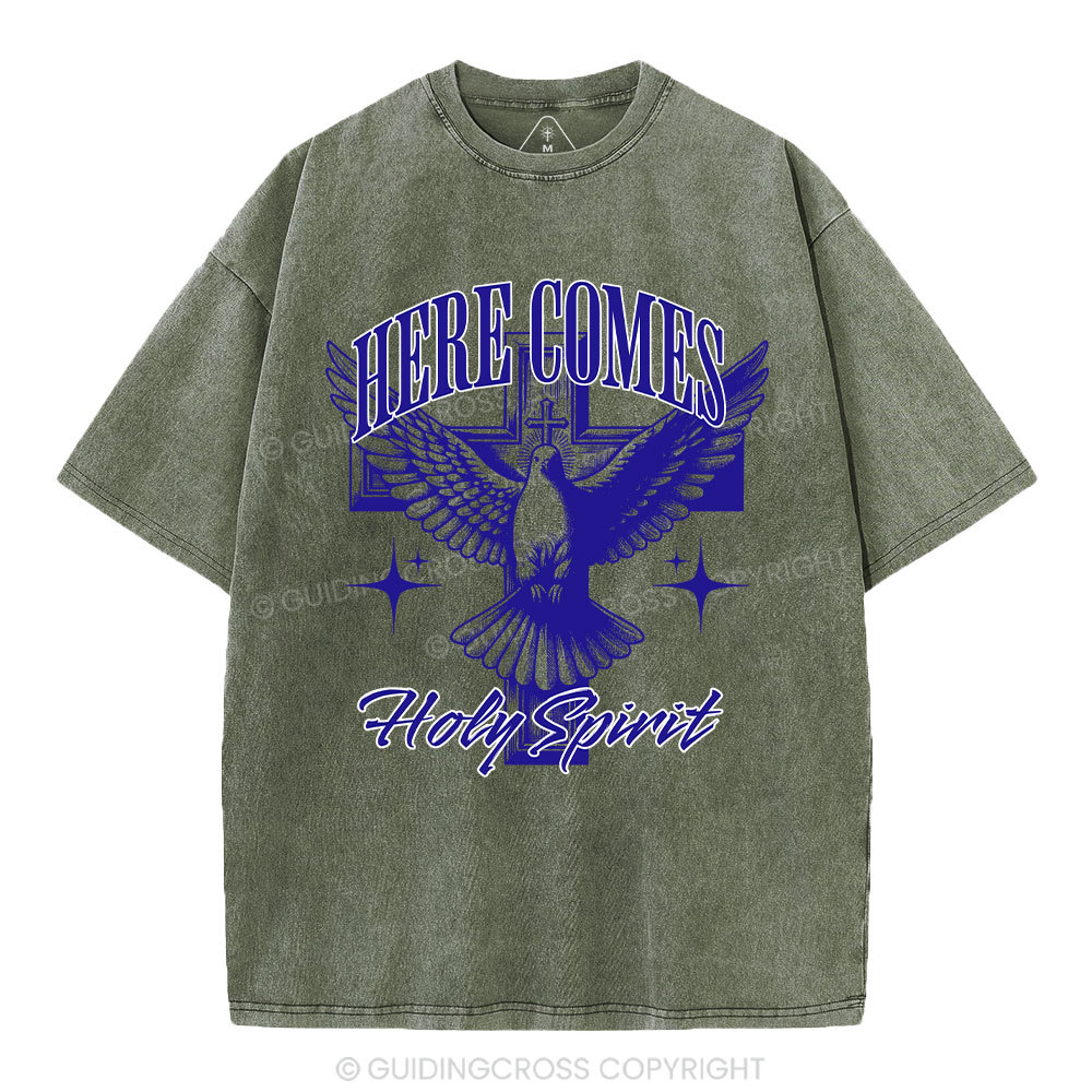 Here Comes  Christian Washed T-Shirt