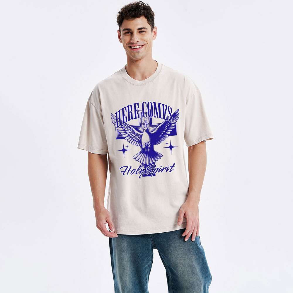Here Comes  Christian Washed T-Shirt
