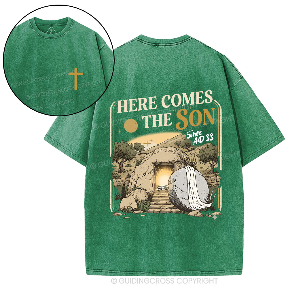 Here Comes The Son Christian Washed T-Shirt