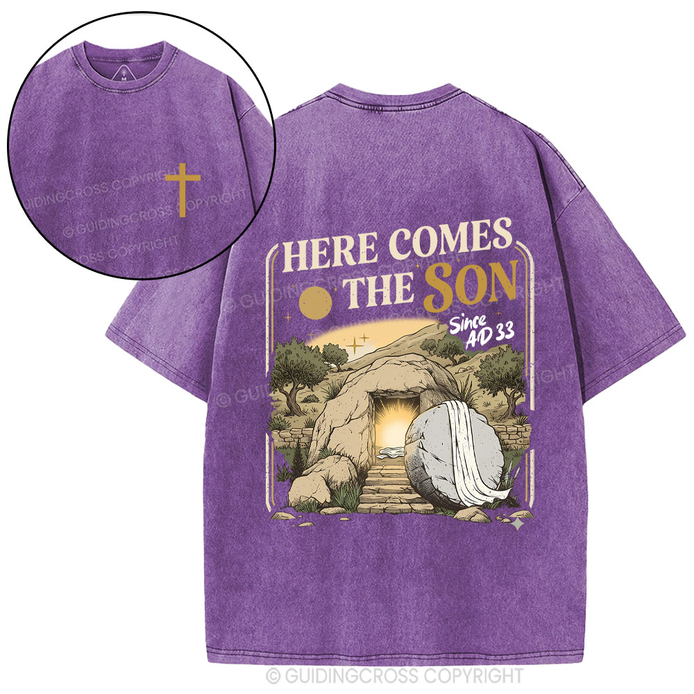 Here Comes The Son Christian Washed T-Shirt