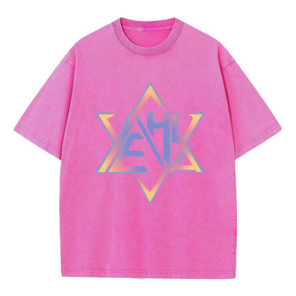 Hexagram Yeshua Christian Washed T-Shirt
