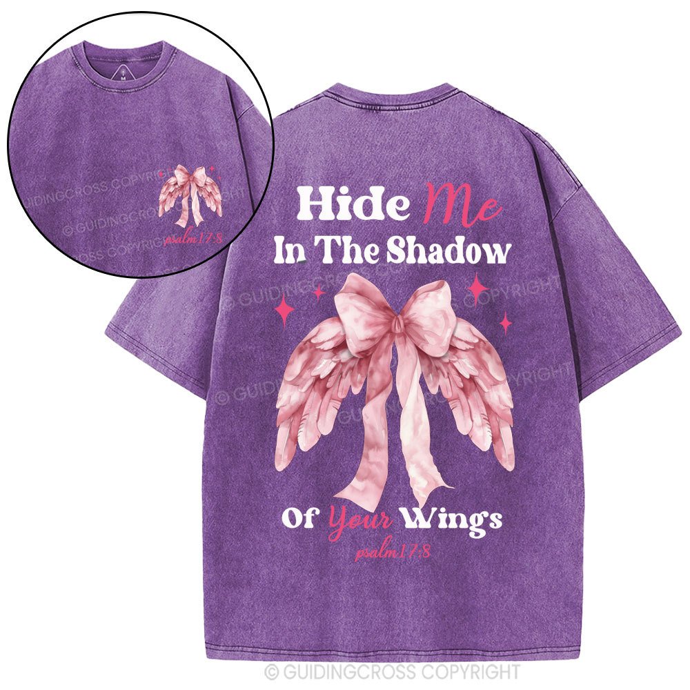 Hide Me In The Shadom Of Your Wings Christian Washed T-Shirt