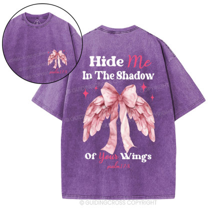 Hide Me In The Shadom Of Your Wings Christian Washed T-Shirt