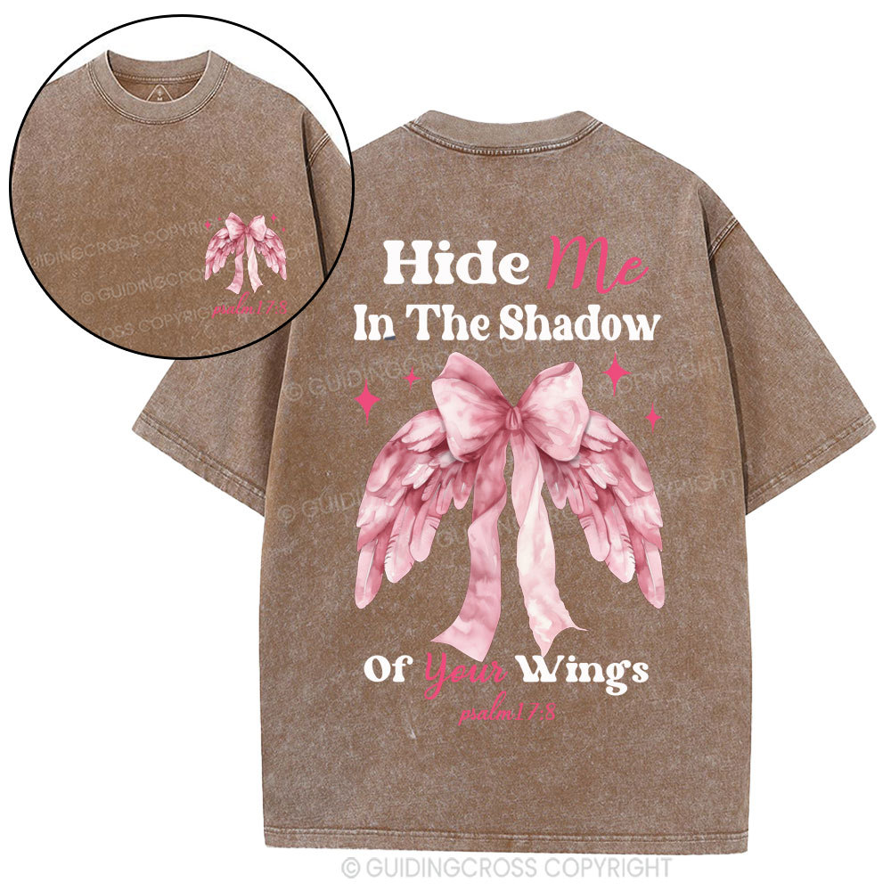 Hide Me In The Shadom Of Your Wings Christian Washed T-Shirt