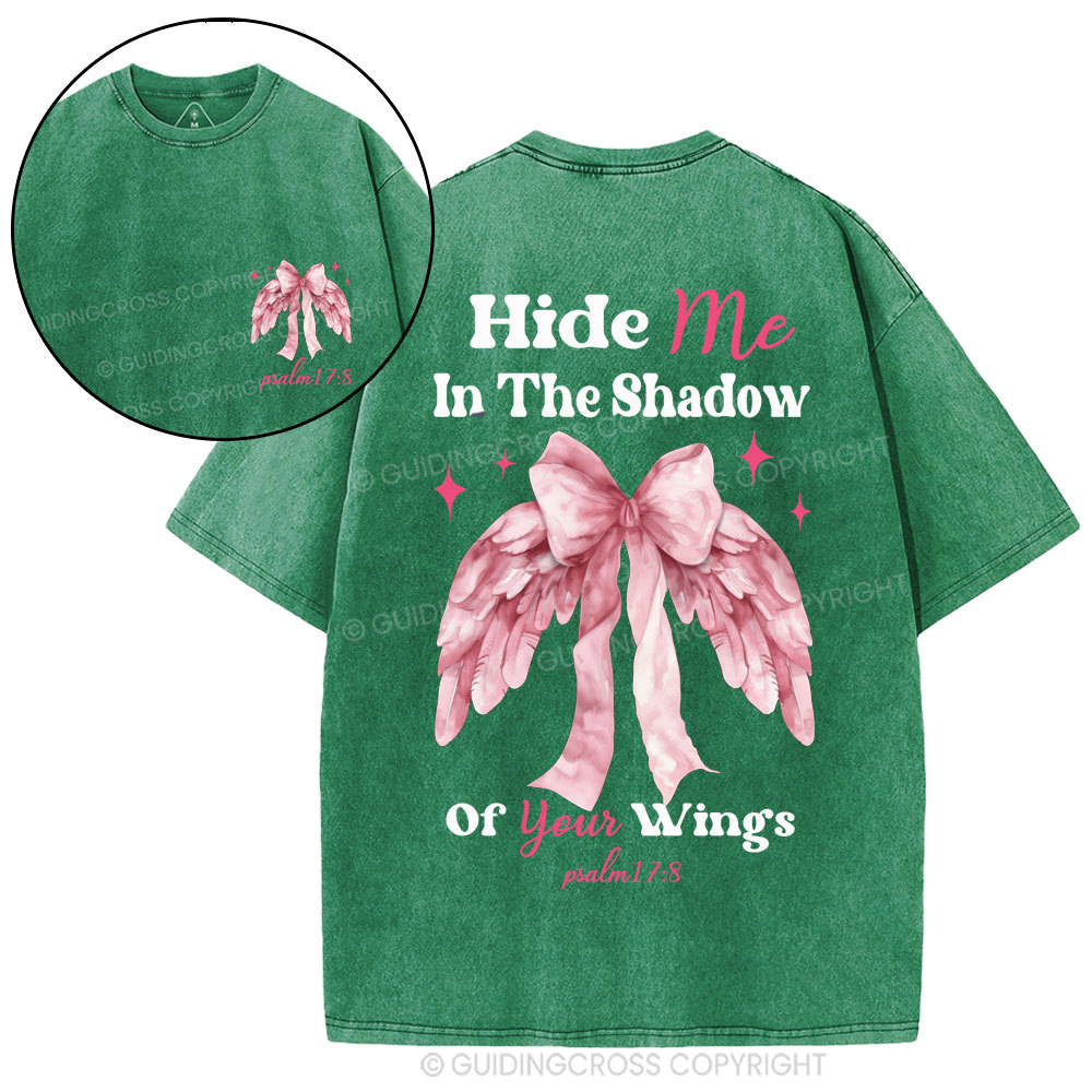 Hide Me In The Shadom Of Your Wings Christian Washed T-Shirt