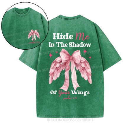 Hide Me In The Shadom Of Your Wings Christian Washed T-Shirt