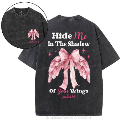 Hide Me In The Shadom Of Your Wings Christian Washed T-Shirt