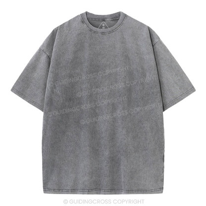 High Quality Solid Color Unprinted Washed T-Shirt
