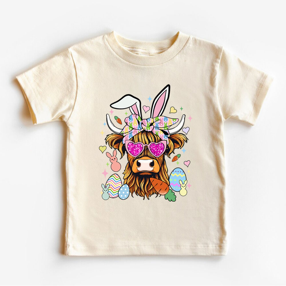 Highland Cattle Easter Kid T-Shirt