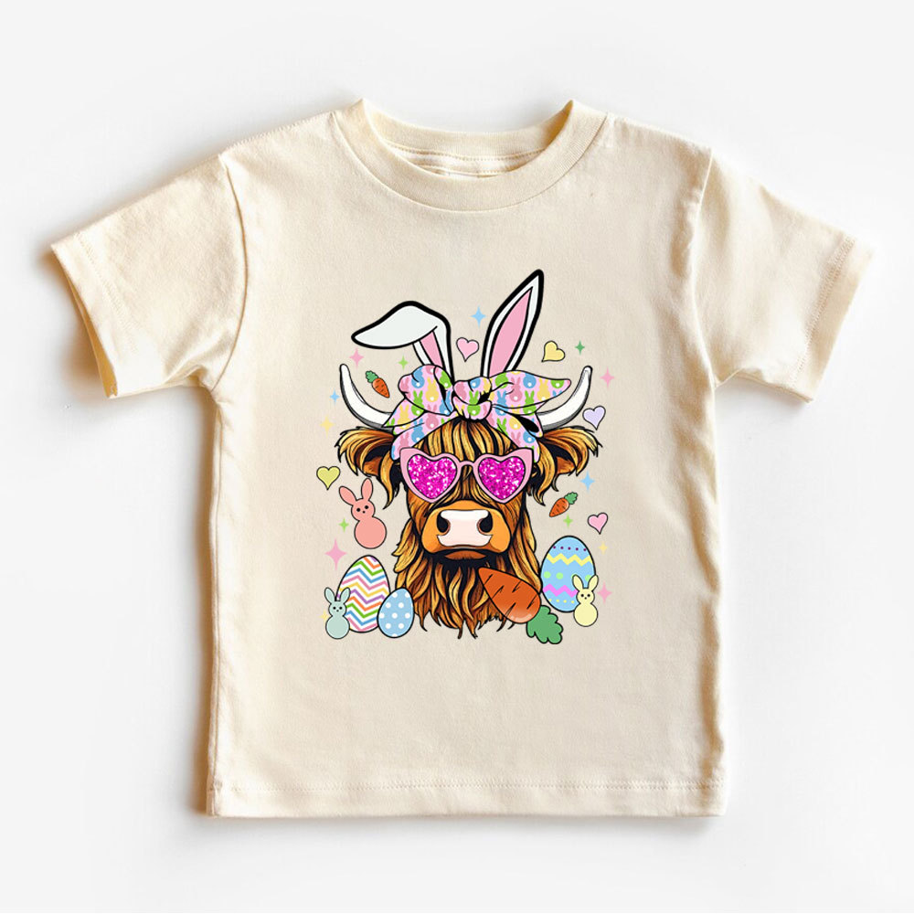 Highland Cattle Easter Kid T-Shirt