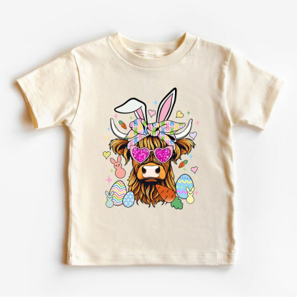 Highland Cattle Easter Kid T-Shirt