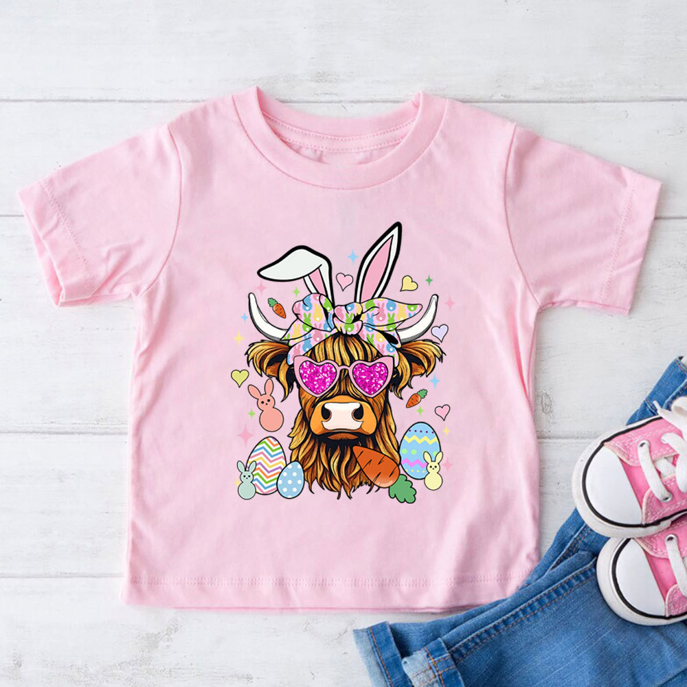 Highland Cattle Easter Kid T-Shirt
