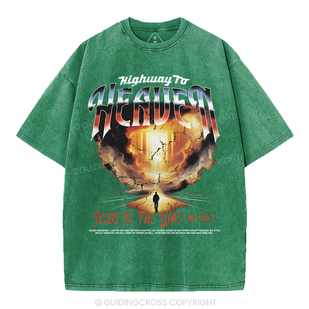 Highway To Heaven Christian Washed T-Shirt